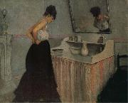 Gustave Caillebotte The fem in front of the toilet table Spain oil painting artist